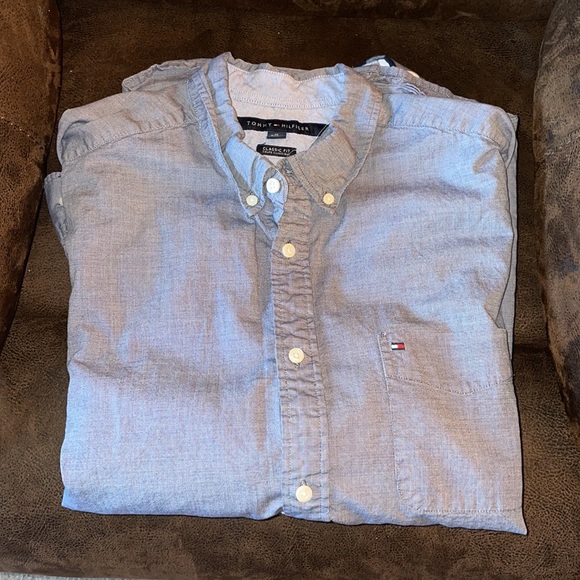 Tommy Hilfiger blue classic fit button down shirt size XL - Picture 9 of 9